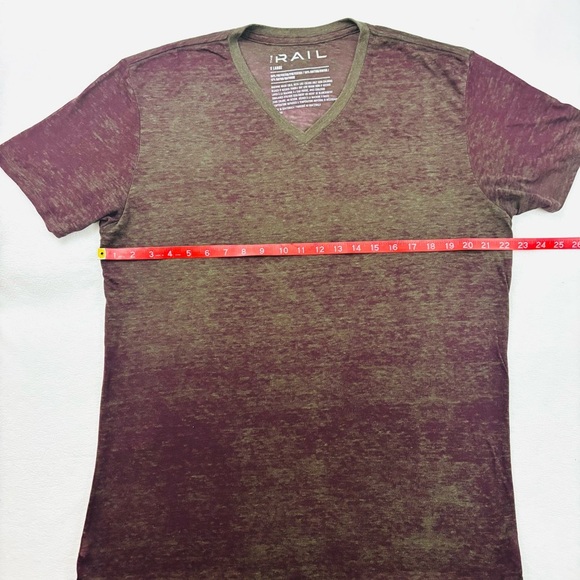 The Rails Maroon Tie Dye Vapor V-Neck Lightweight Distressed Rayon Tee (XL) - Picture 11 of 12